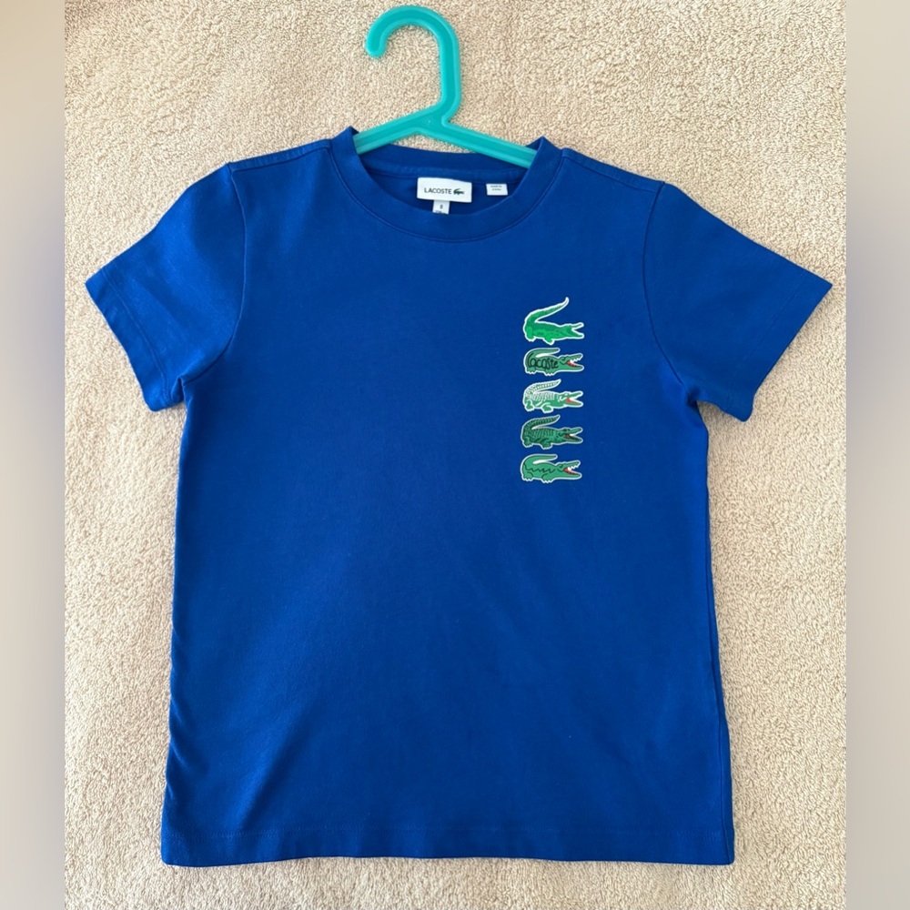 Lacoste Blue Short Sleeve Tee with Minimal Design